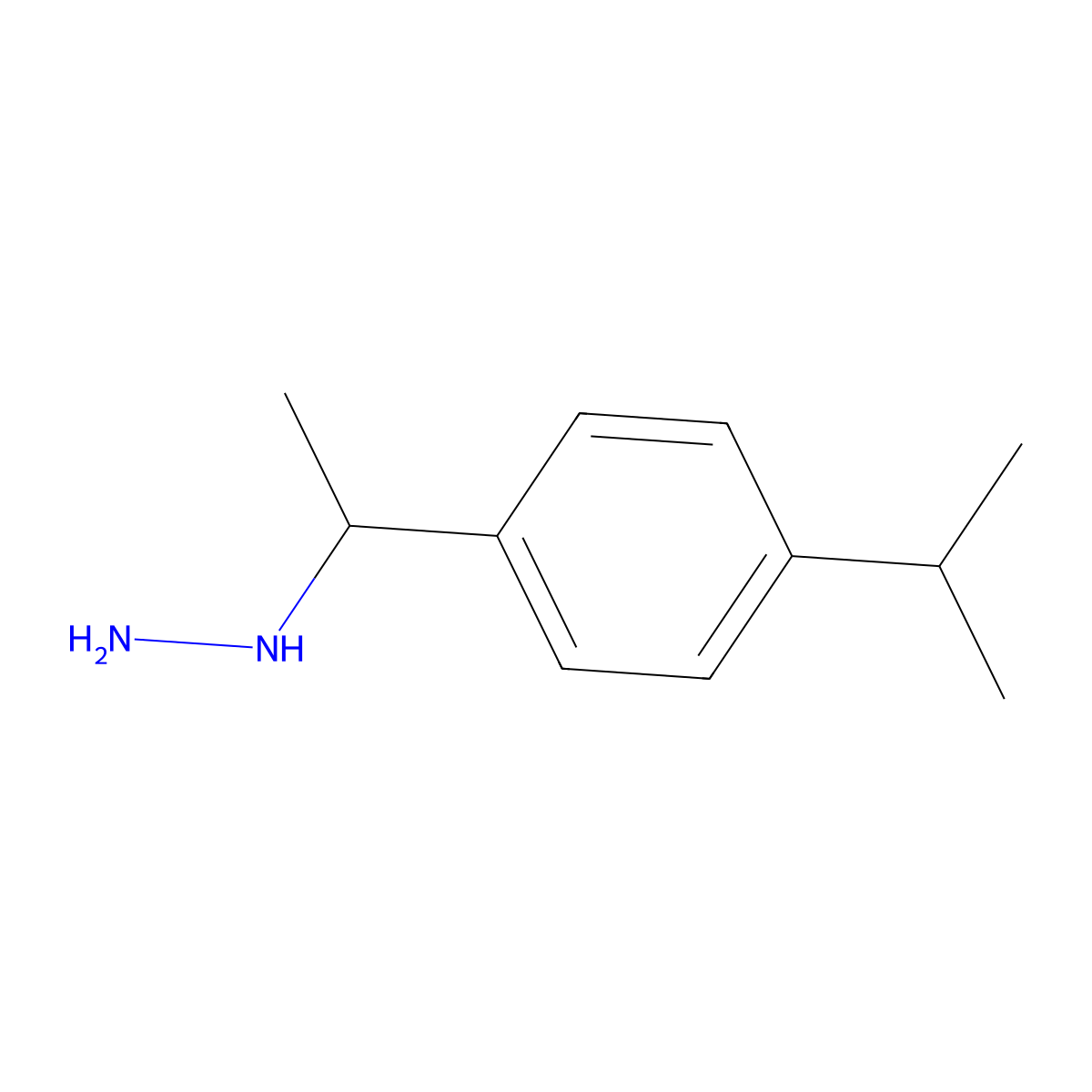 {1-[4-(Propan-2-yl)phenyl]ethyl}hydrazine molecular structure, CAS 1016761-39-9