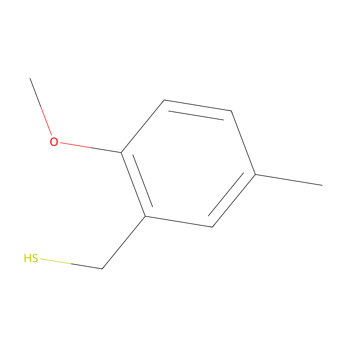 (2-Methoxy-5-methylphenyl)methanethiol molecular structure, CAS 1016761-53-7