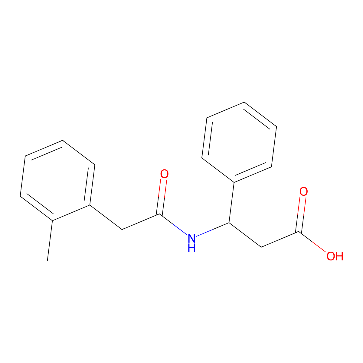 3-[2-(2-Methylphenyl)acetamido]-3-phenylpropanoic acid molecular structure, CAS 1016763-58-8