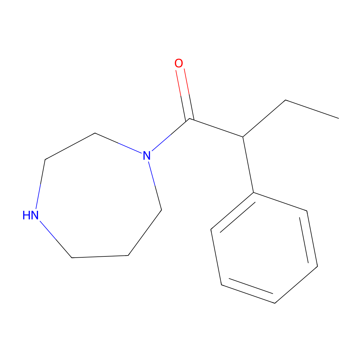 1-(1,4-Diazepan-1-YL)-2-phenylbutan-1-one molecular structure, CAS 1016763-69-1