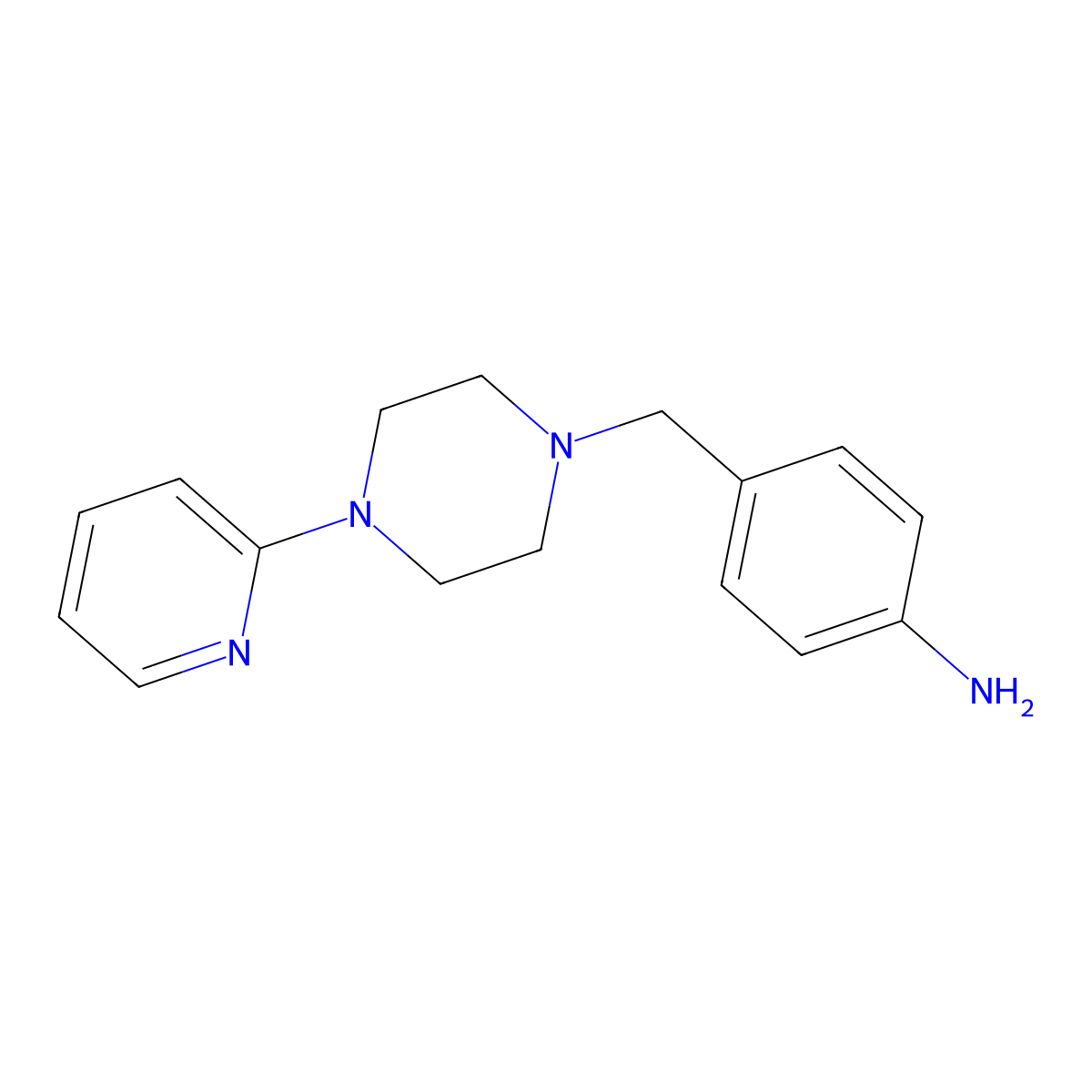 4-{[4-(Pyridin-2-yl)piperazin-1-yl]methyl}aniline molecular structure, CAS 1016763-96-4