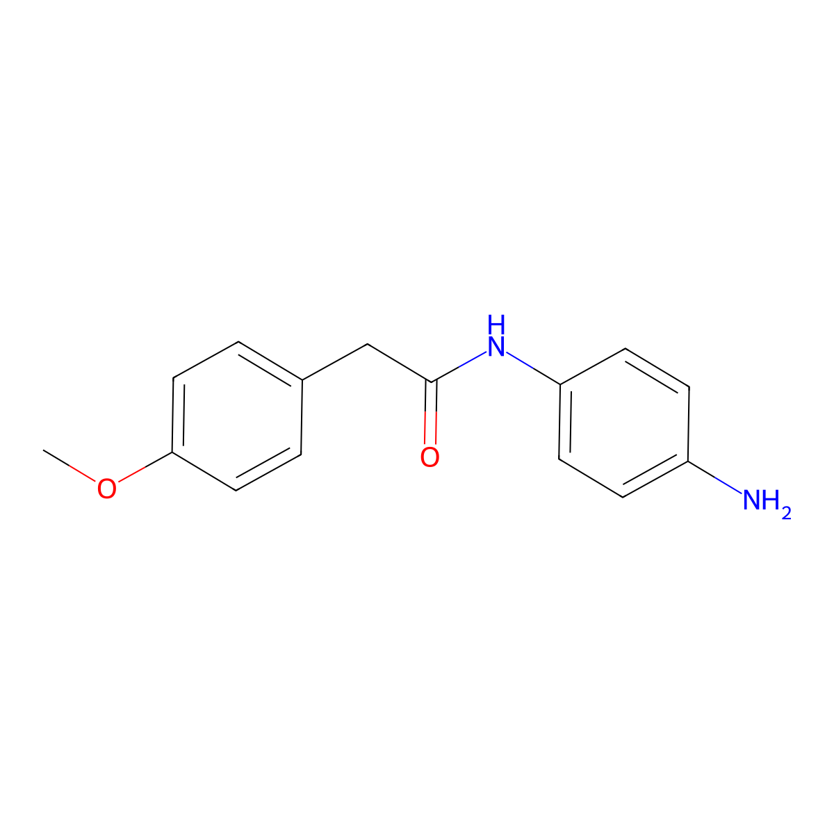 N-(4-aminophenyl)-2-(4-methoxyphenyl)acetamide molecular structure, CAS 1016764-21-8