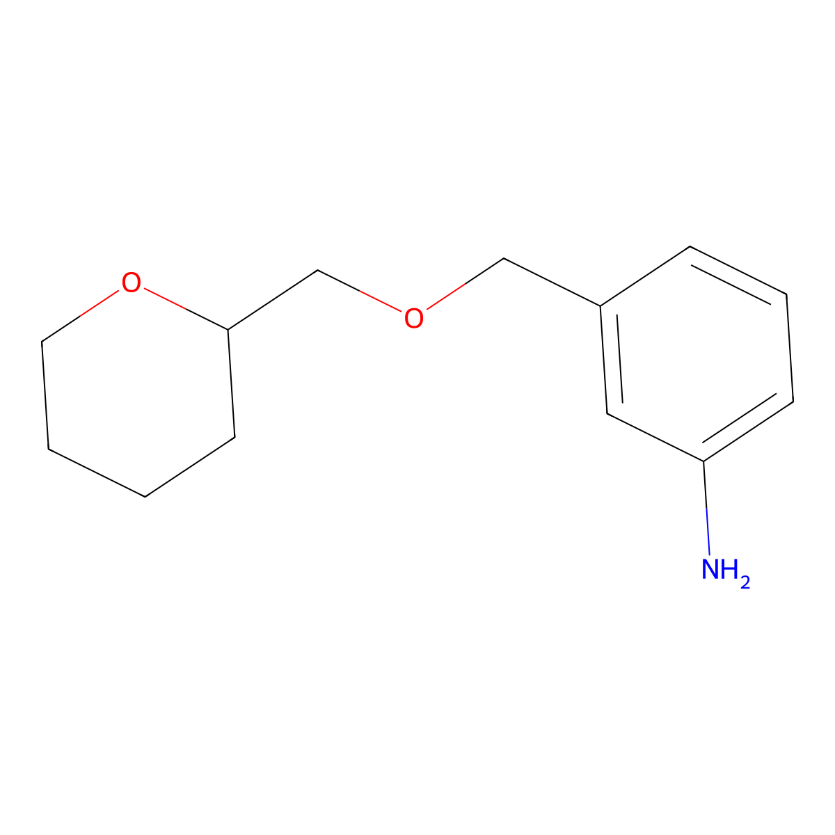 3-{[(Oxan-2-yl)methoxy]methyl}aniline molecular structure, CAS 1016764-34-3