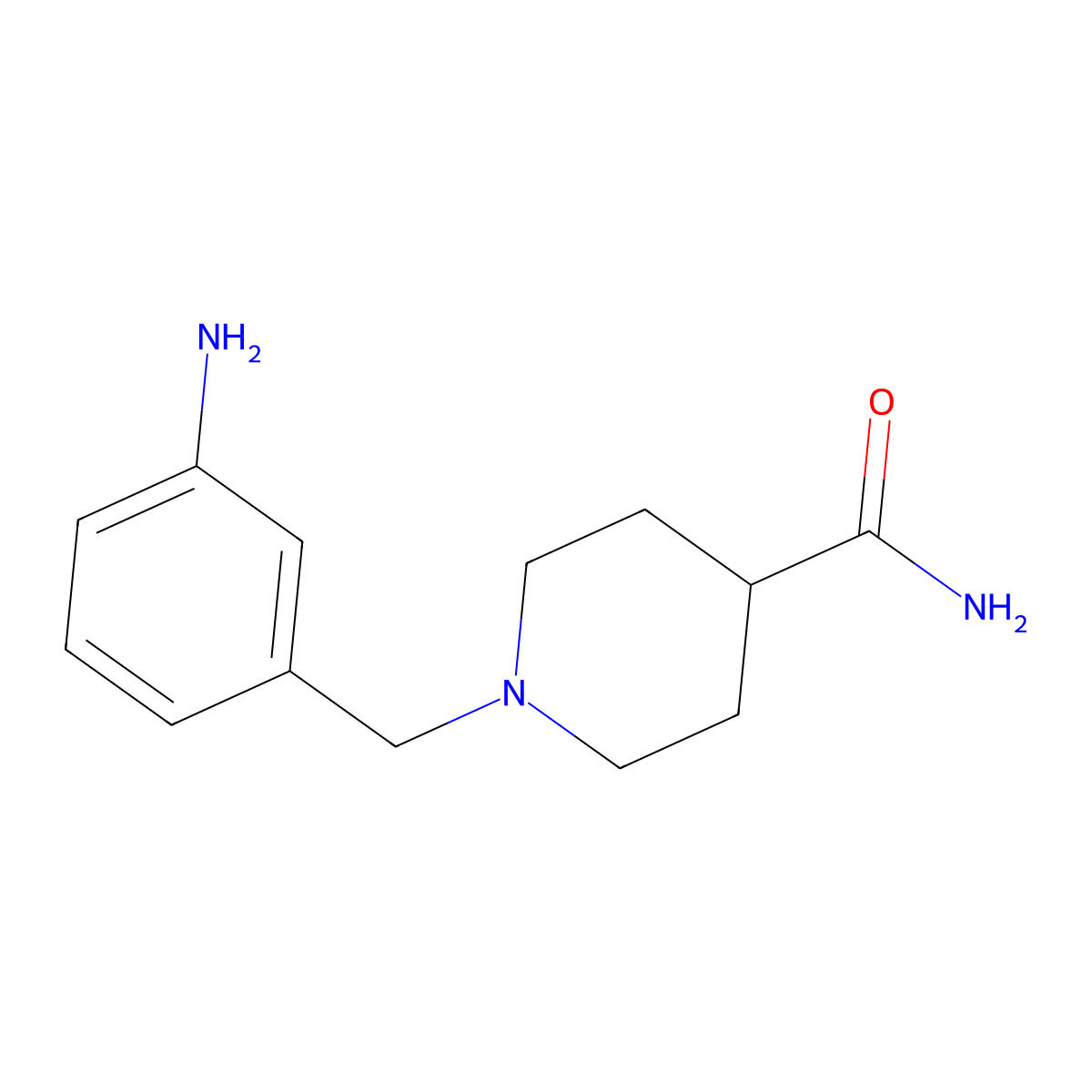 1-[(3-Aminophenyl)methyl]piperidine-4-carboxamide molecular structure, CAS 1016764-97-8