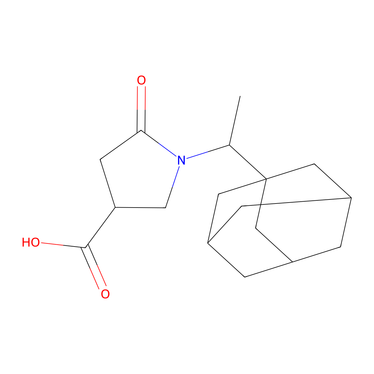 1-[1-(Adamantan-1-YL)ethyl]-5-oxopyrrolidine-3-carboxylic acid molecular structure, CAS 1016765-13-1