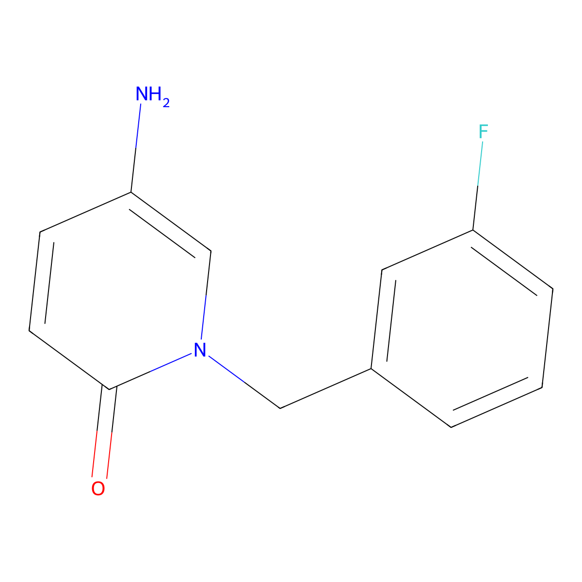 5-amino-1-(3-fluorobenzyl)pyridin-2(1H)-one molecular structure, CAS 1016765-44-8
