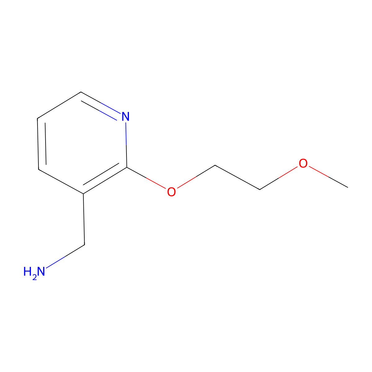 [2-(2-Methoxyethoxy)pyridin-3-yl]methanamine molecular structure, CAS 1016765-58-4