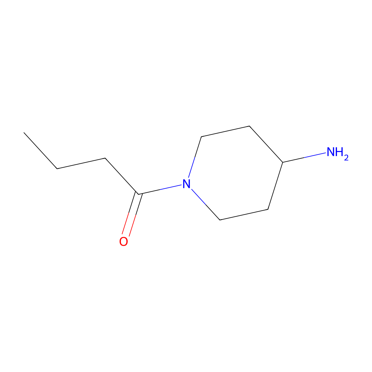1-(4-Aminopiperidin-1-YL)butan-1-one molecular structure, CAS 1016766-71-4