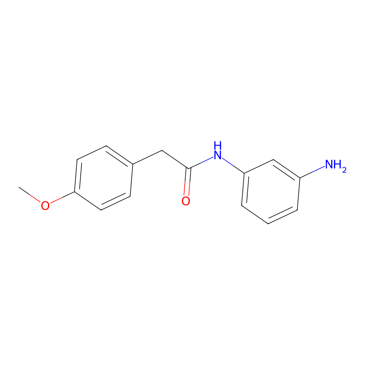 N-(3-aminophenyl)-2-(4-methoxyphenyl)acetamide molecular structure, CAS 1016766-95-2
