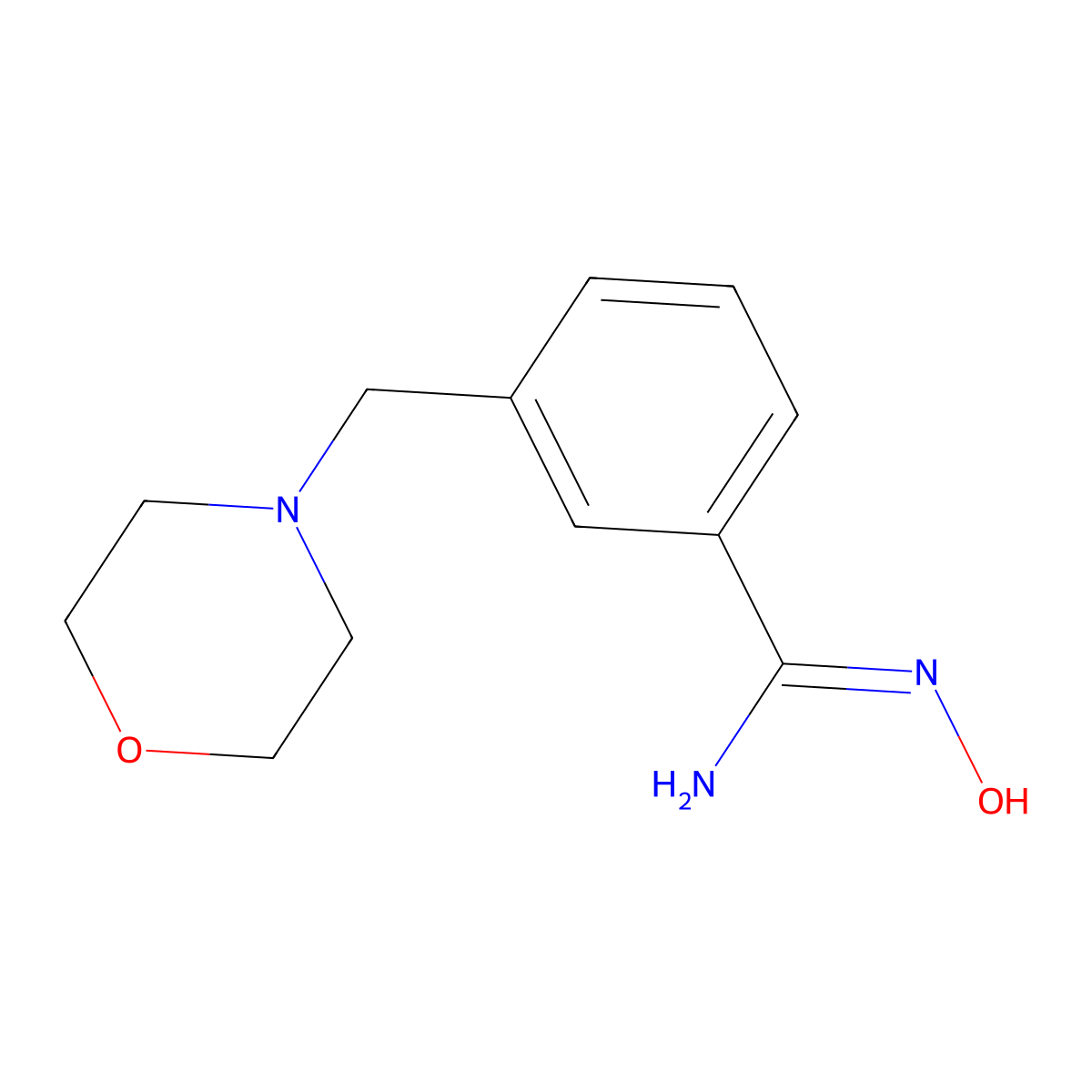 N'-hydroxy-3-(morpholin-4-ylmethyl)benzene-1-carboximidamide molecular structure, CAS 1016767-16-0
