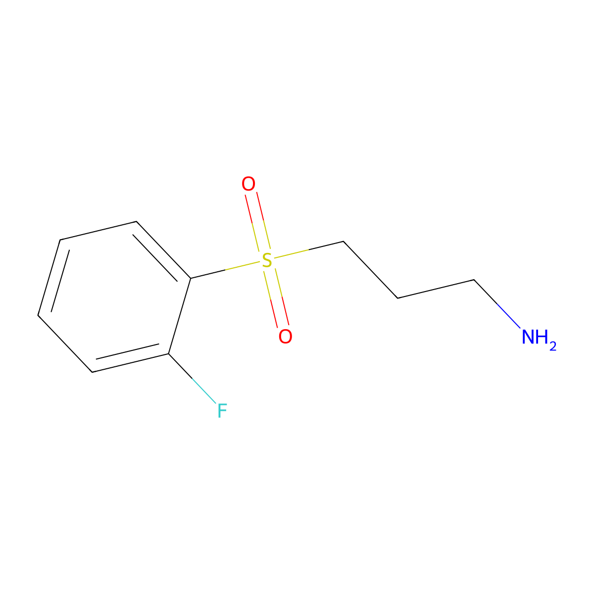 3-(2-Fluorobenzenesulfonyl)propan-1-amine molecular structure, CAS 1016767-70-6