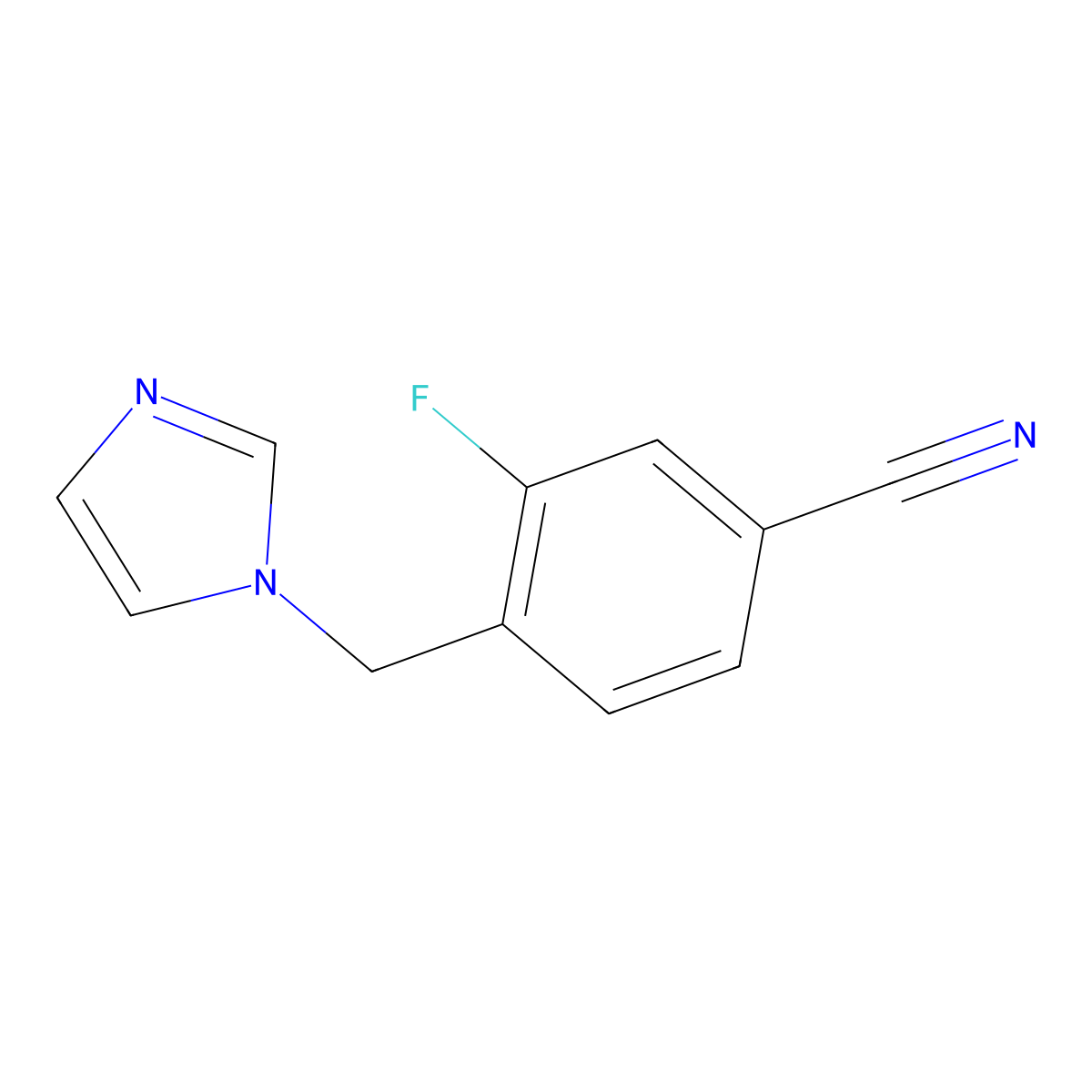 4-((1H-Imidazol-1-yl)methyl)-3-fluorobenzonitrile molecular structure, CAS 1016769-64-4
