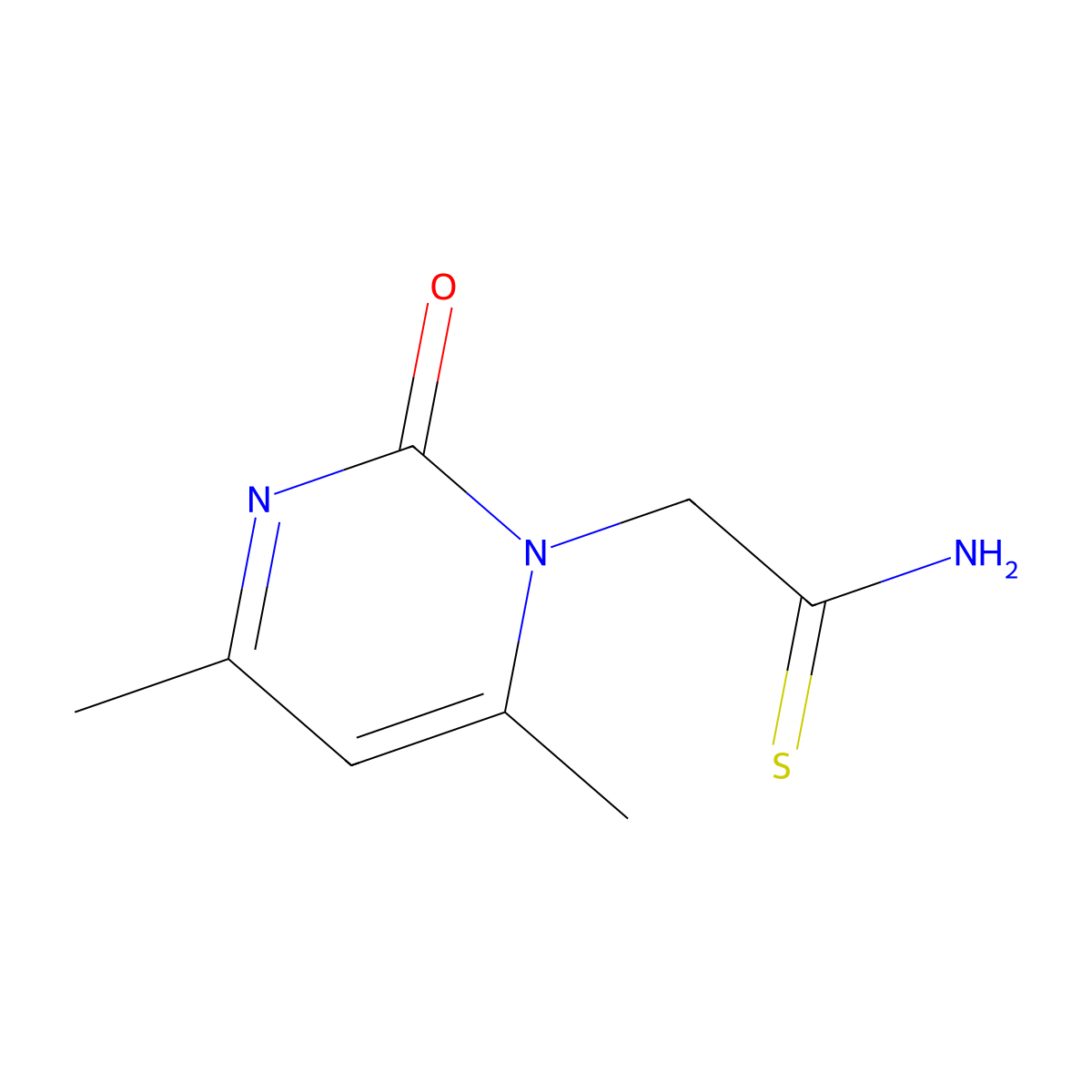 2-(4,6-Dimethyl-2-oxo-1,2-dihydropyrimidin-1-yl)ethanethioamide molecular structure, CAS 1016769-70-2