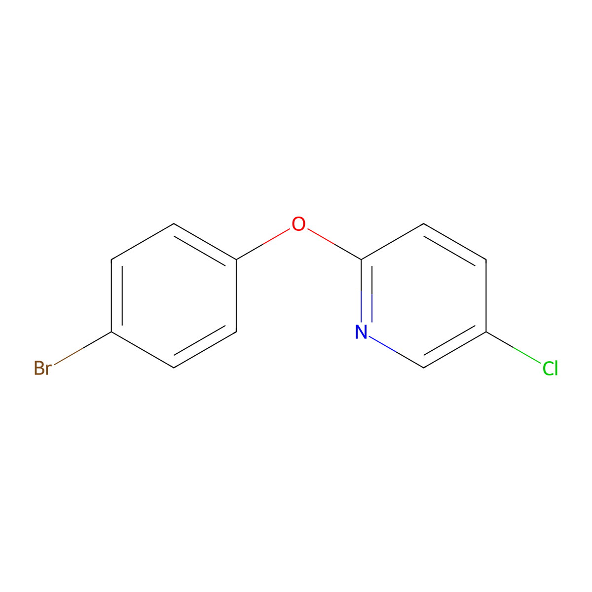 2-(4-Bromophenoxy)-5-chloropyridine molecular structure, CAS 1016769-83-7