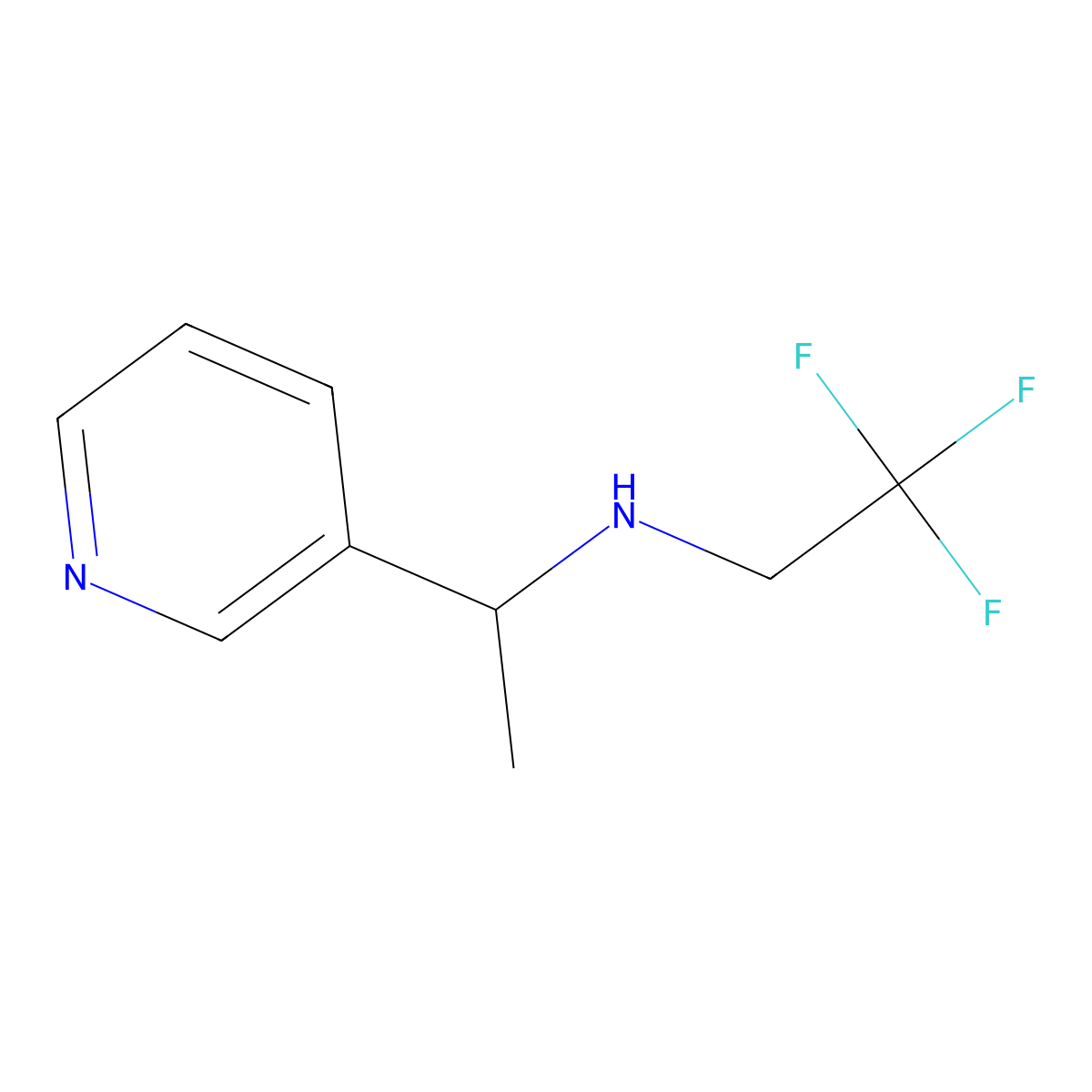I+/--Methyl-N-(2,2,2-trifluoroethyl)-3-pyridinemethanamine molecular structure, CAS 1016769-84-8