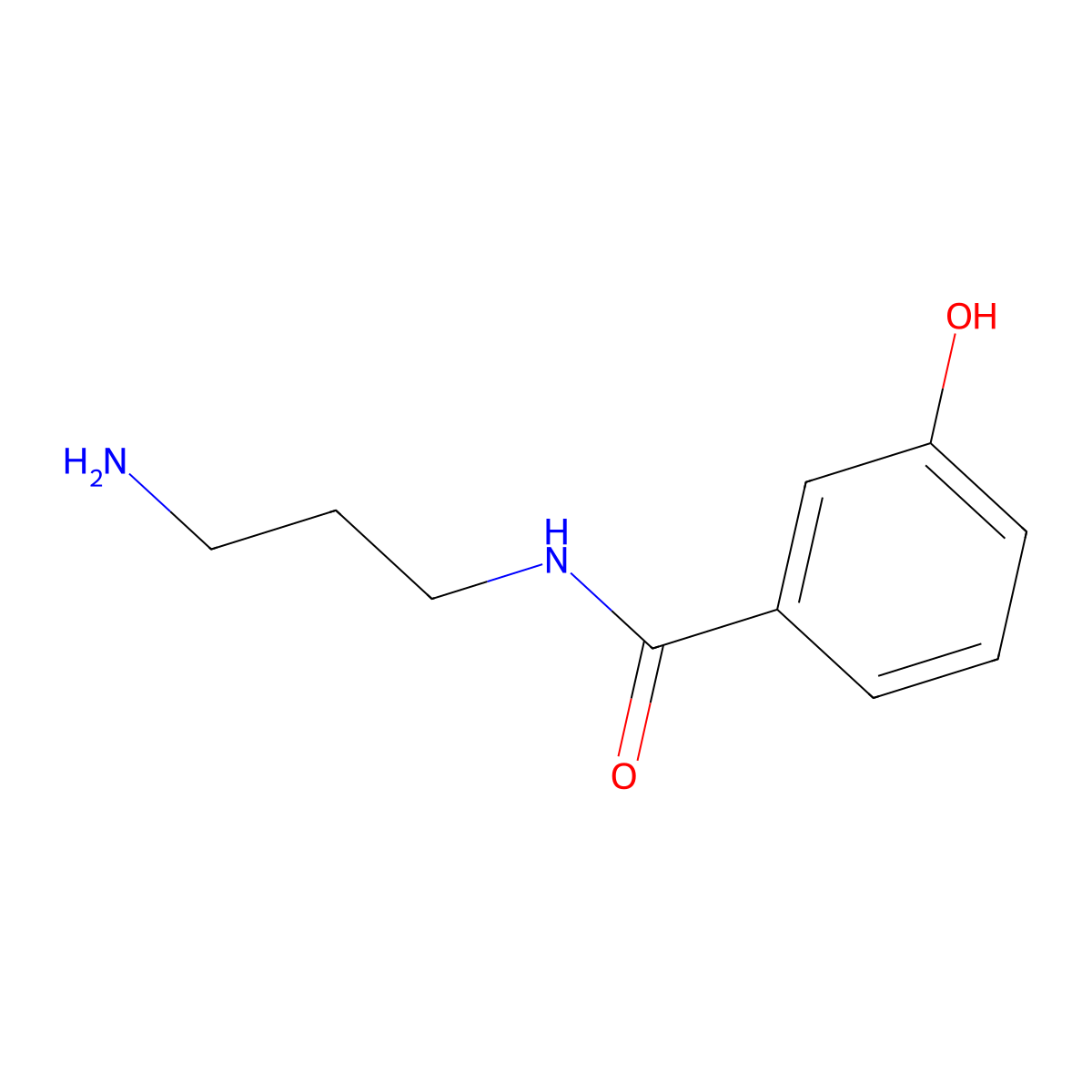 N-(3-aminopropyl)-3-hydroxybenzamide molecular structure, CAS 1016770-44-7