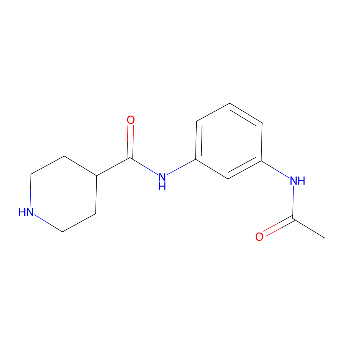 N-(3-acetamidophenyl)piperidine-4-carboxamide molecular structure, CAS 1016770-80-1