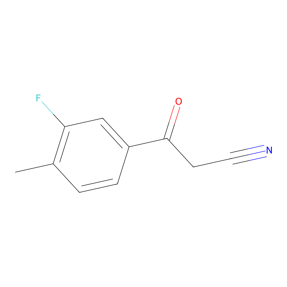 3-(3-Fluoro-4-methylphenyl)-3-oxopropanenitrile molecular structure, CAS 1016770-89-0