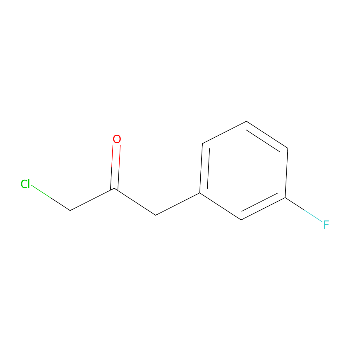 1-Chloro-3-(3-fluorophenyl)propan-2-one molecular structure, CAS 1016770-92-5