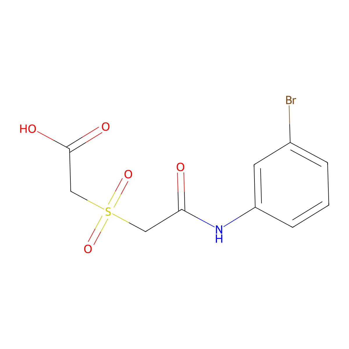2-{[(3-Bromophenyl)carbamoyl]methanesulfonyl}acetic acid molecular structure, CAS 1016771-15-5