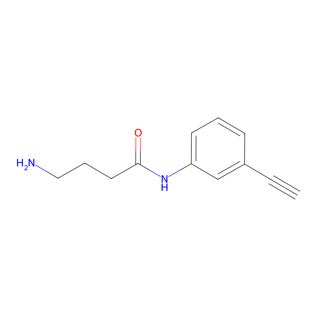 4-amino-N-(3-ethynylphenyl)butanamide molecular structure, CAS 1016771-40-6