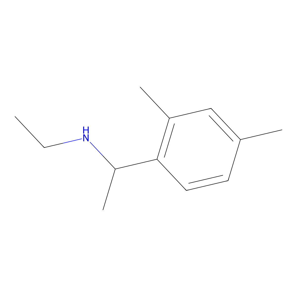 [1-(2,4-Dimethylphenyl)ethyl](ethyl)amine molecular structure, CAS 1016771-82-6