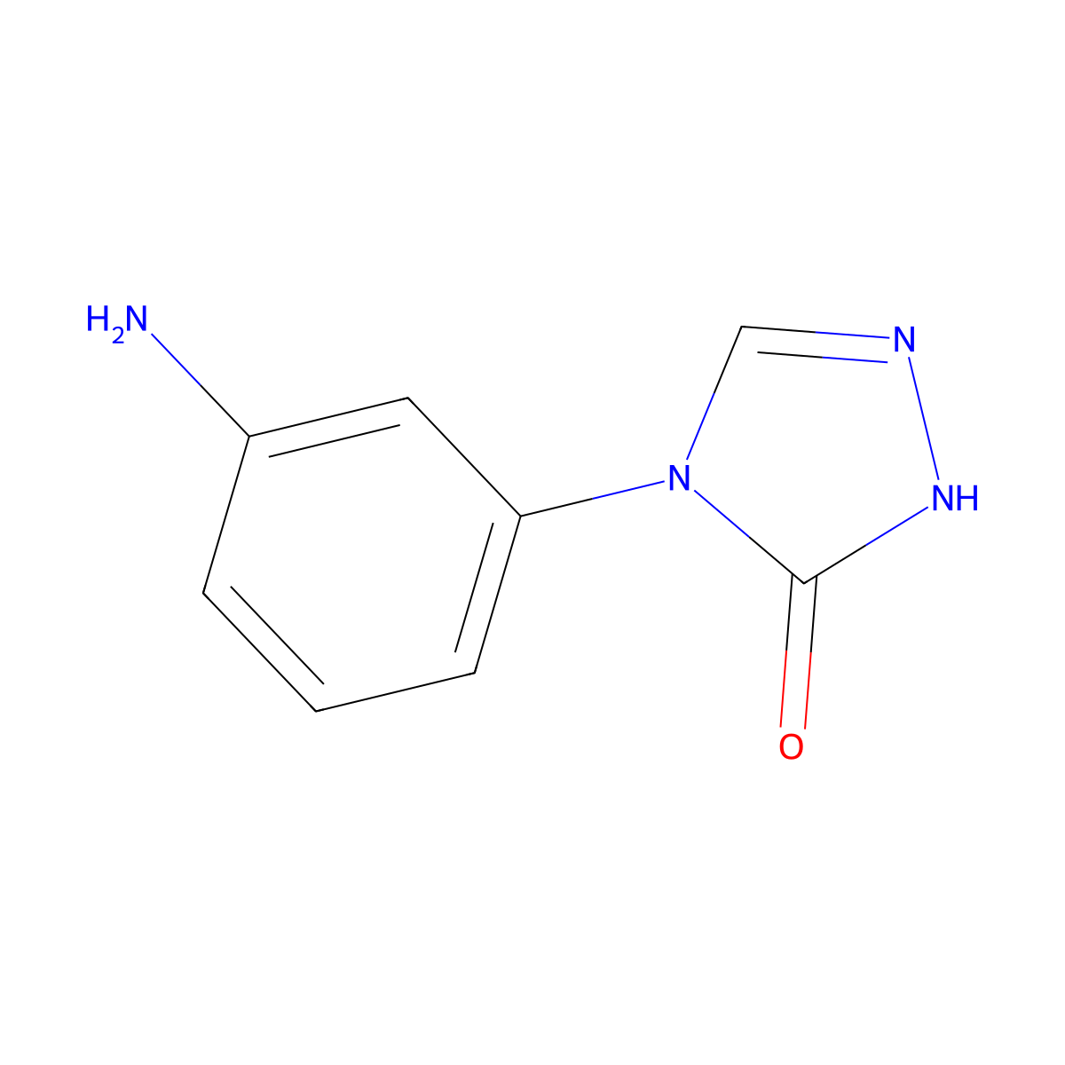 4-(3-aminophenyl)-4,5-dihydro-1H-1,2,4-triazol-5-one molecular structure, CAS 1016771-84-8