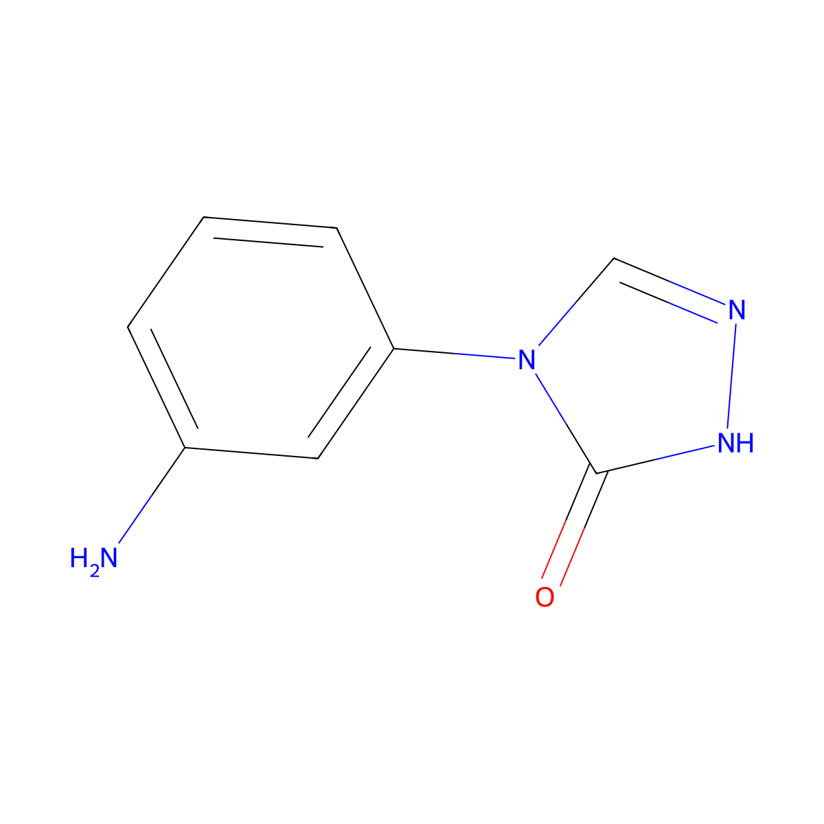 4-(3-aminophenyl)-4,5-dihydro-1H-1,2,4-triazol-5-one molecular structure, CAS 1016771-84-8