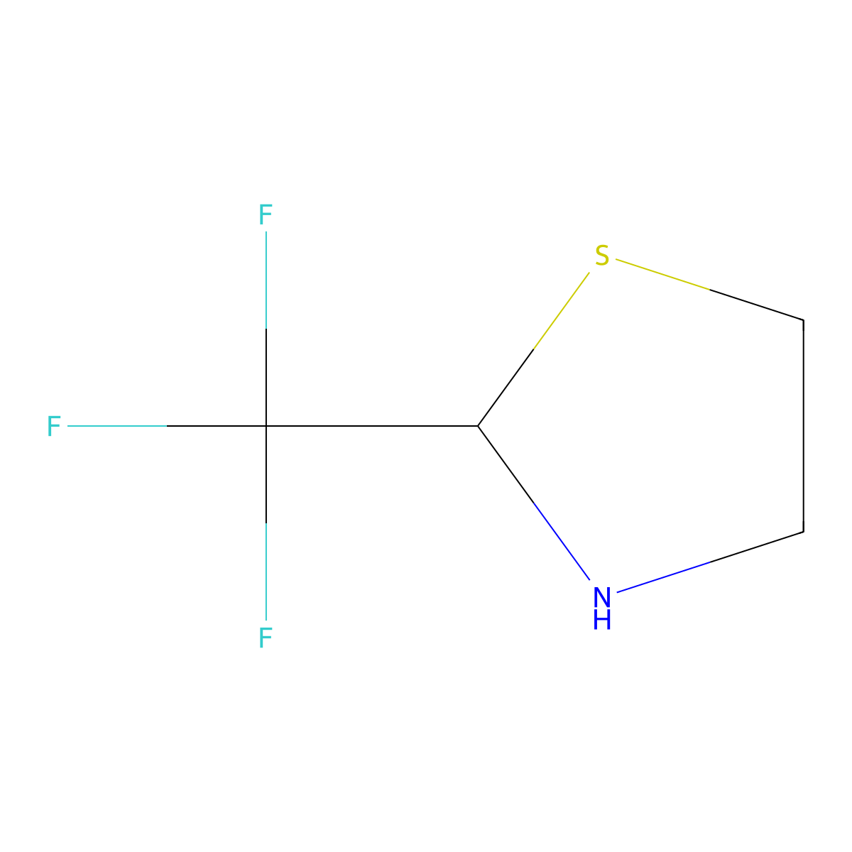 2-(Trifluoromethyl)thiazolidine molecular structure, CAS 1016771-85-9