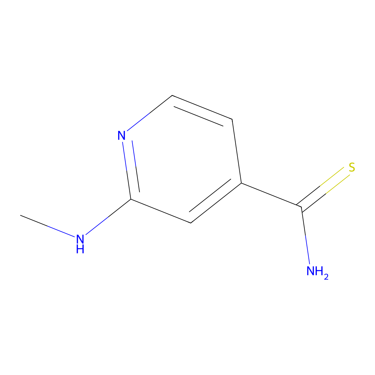 2-(Methylamino)pyridine-4-carbothioamide molecular structure, CAS 1016772-06-7