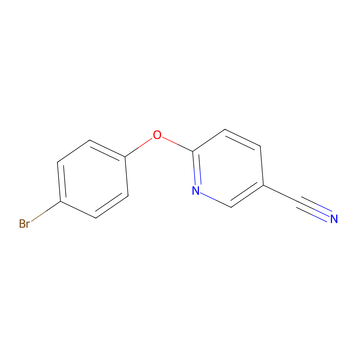 6-(4-Bromophenoxy)nicotinonitrile molecular structure, CAS 1016772-13-6