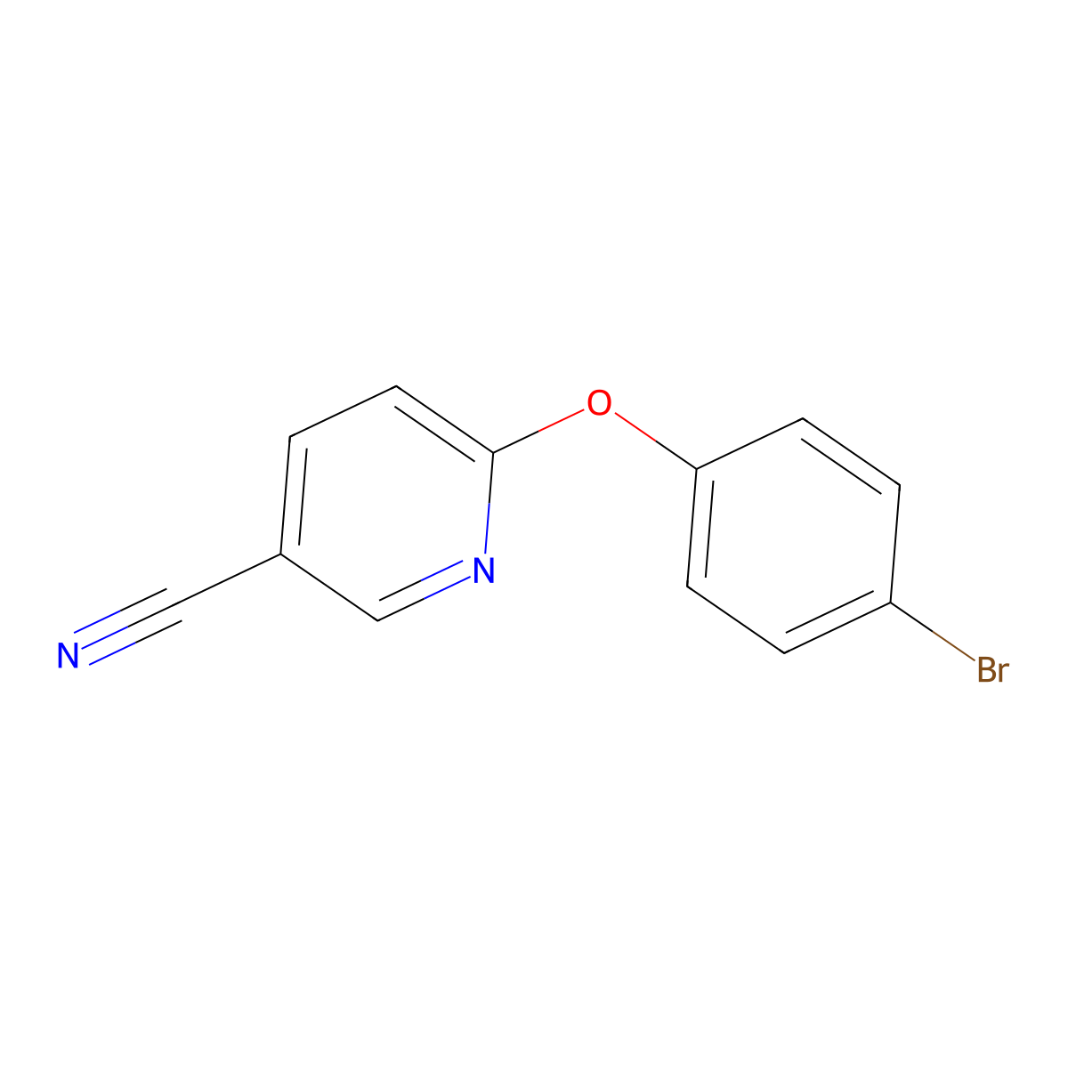 6-(4-Bromophenoxy)nicotinonitrile molecular structure, CAS 1016772-13-6