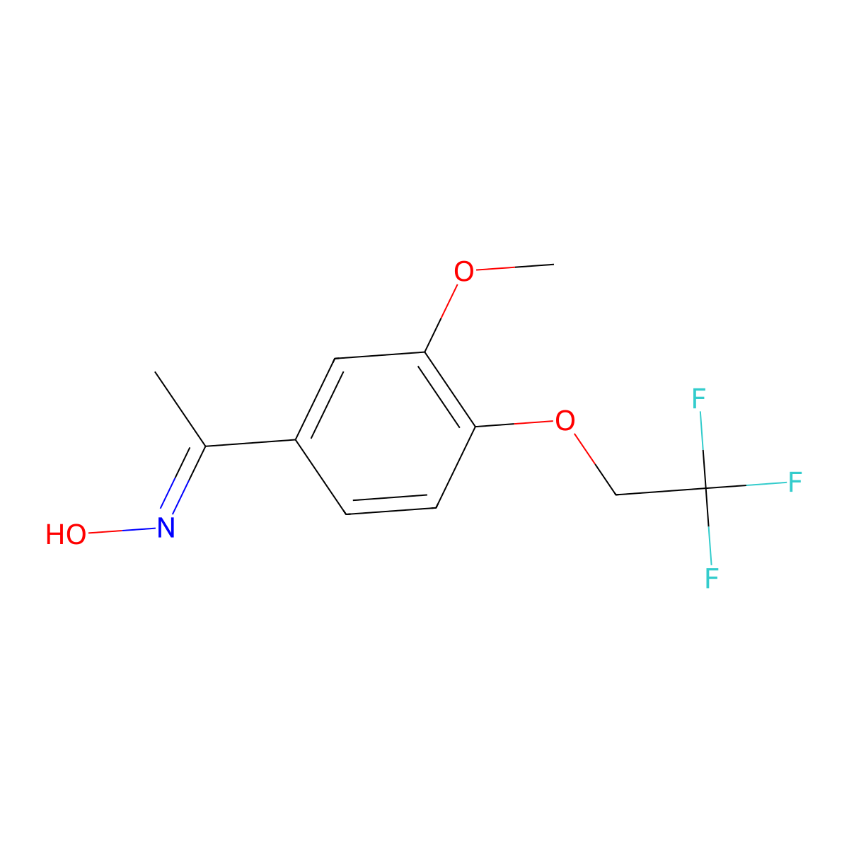 N-{1-[3-methoxy-4-(2,2,2-trifluoroethoxy)phenyl]ethylidene}hydroxylamine molecular structure, CAS 1016772-21-6
