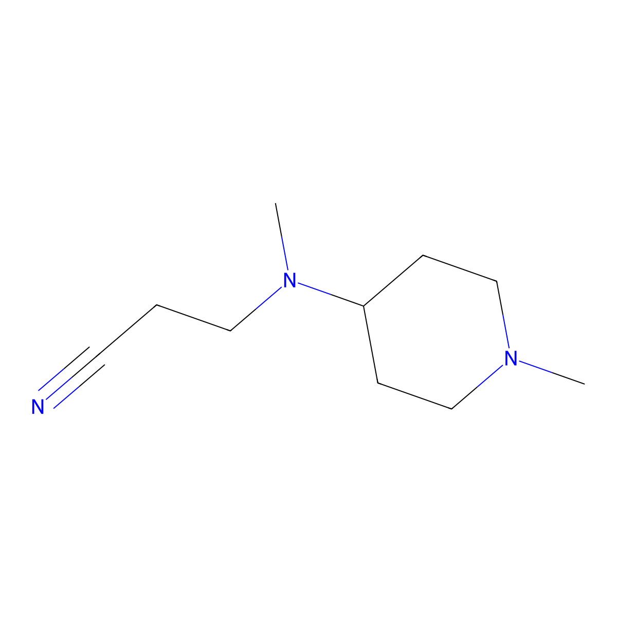 3-[Methyl-(1-methyl-piperidin-4-YL)-amino]-propionitrile molecular structure, CAS 1016772-25-0