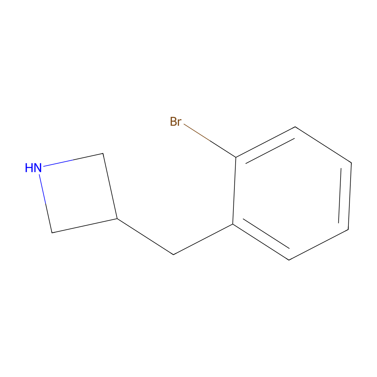 3-[(2-Bromophenyl)methyl]azetidine molecular structure, CAS 1016772-34-1