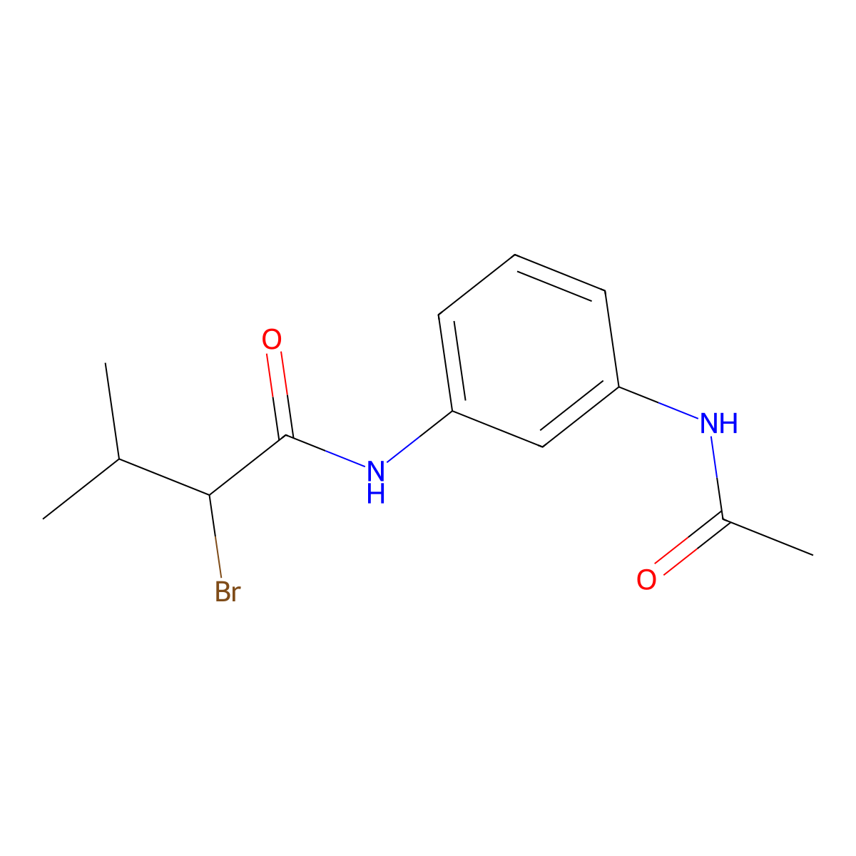 2-bromo-N-(3-acetamidophenyl)-3-methylbutanamide molecular structure, CAS 1016772-54-5
