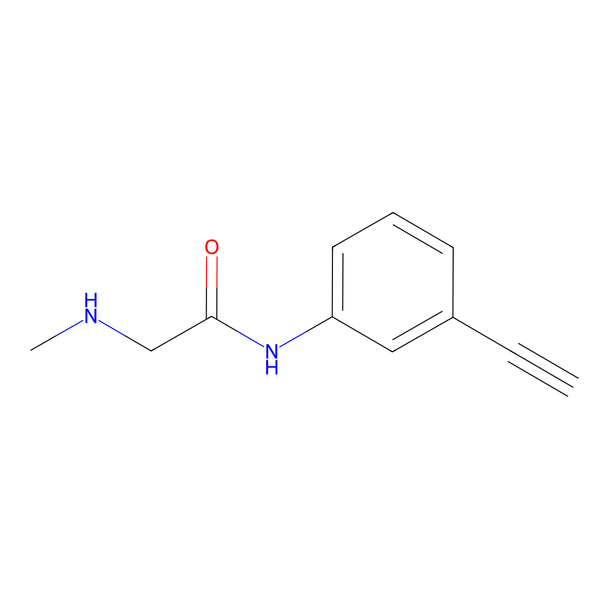 N-(3-ethynylphenyl)-2-(methylamino)acetamide molecular structure, CAS 1016772-59-0