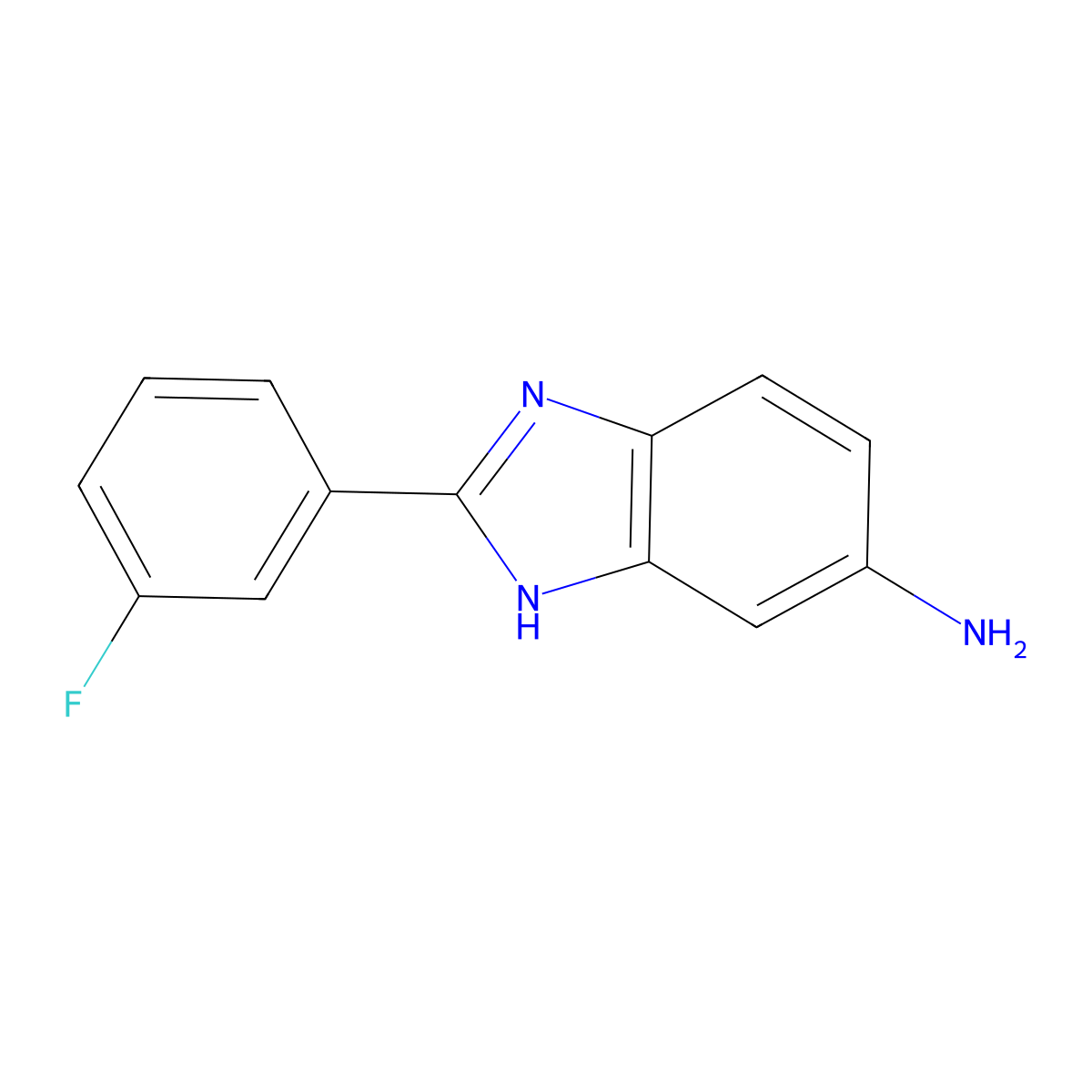 2-(3-Fluorophenyl)-1H-1,3-benzodiazol-5-amine molecular structure, CAS 1016773-06-0