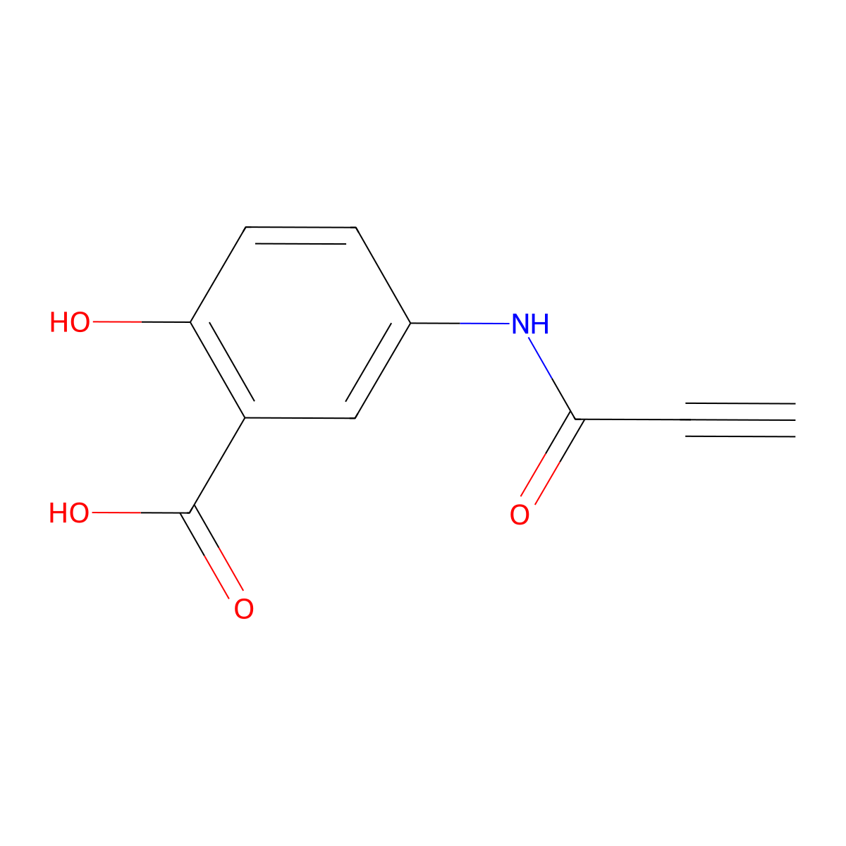2-Hydroxy-5-(prop-2-ynamido)benzoic acid molecular structure, CAS 1016774-29-0