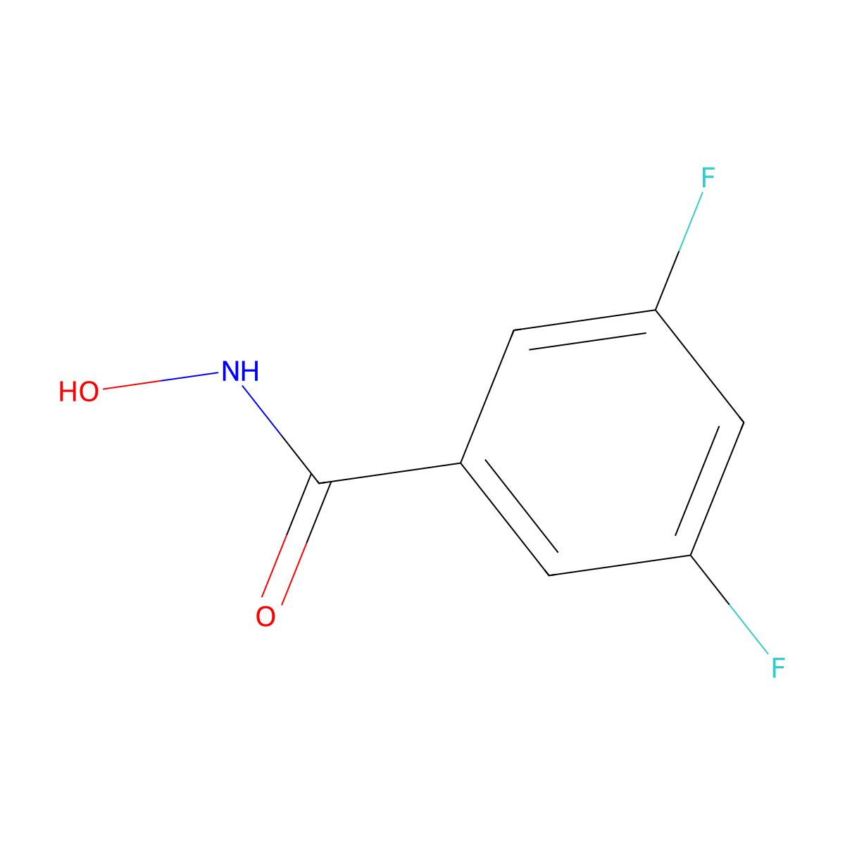 3,5-difluoro-N-hydroxybenzamide molecular structure, CAS 1016775-31-7