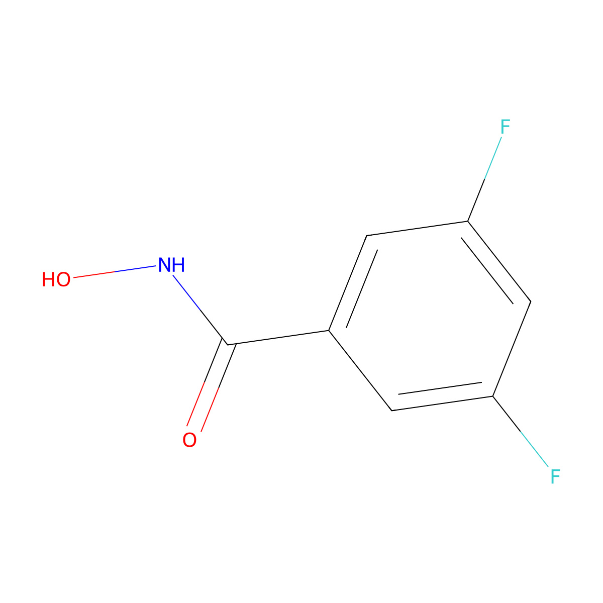 3,5-difluoro-N-hydroxybenzamide molecular structure, CAS 1016775-31-7