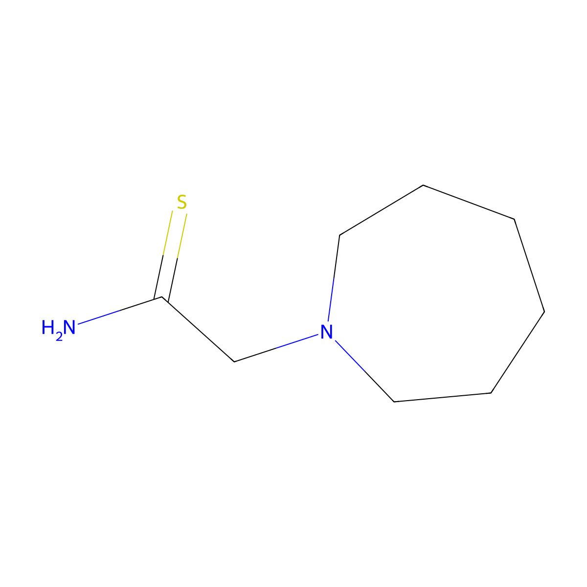 2-(Azepan-1-yl)ethanethioamide molecular structure, CAS 1016775-53-3