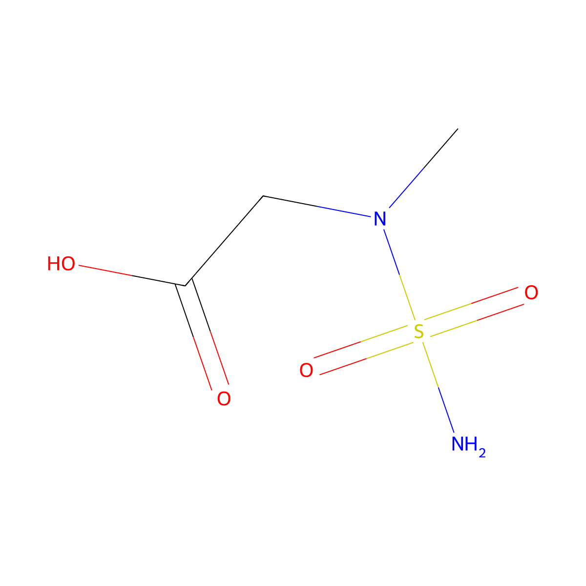 2-[Methyl(sulfamoyl)amino]acetic acid molecular structure, CAS 1016775-64-6