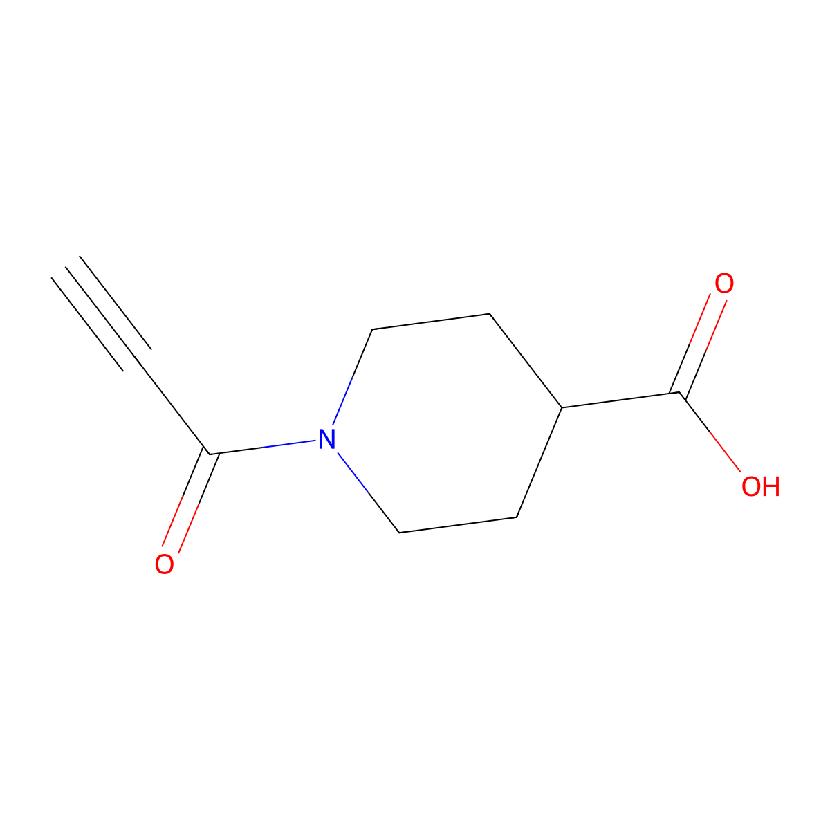 1-(Prop-2-ynoyl)piperidine-4-carboxylic acid molecular structure, CAS 1016776-88-7