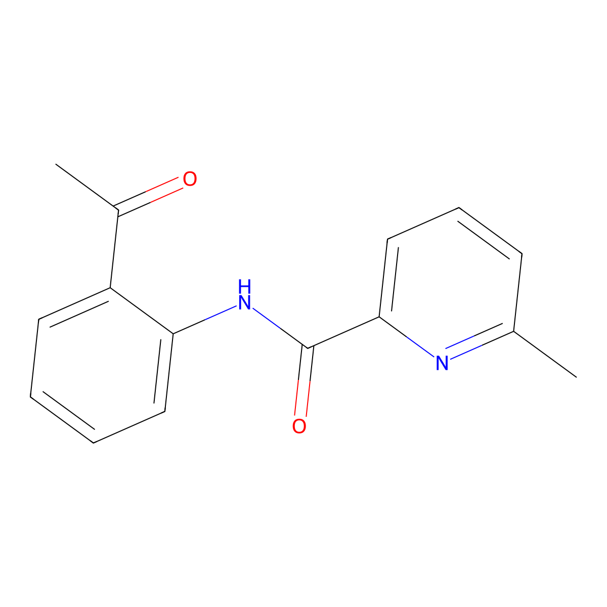 N-(2-acetylphenyl)-6-methylpicolinamide molecular structure, CAS 1016777-01-7