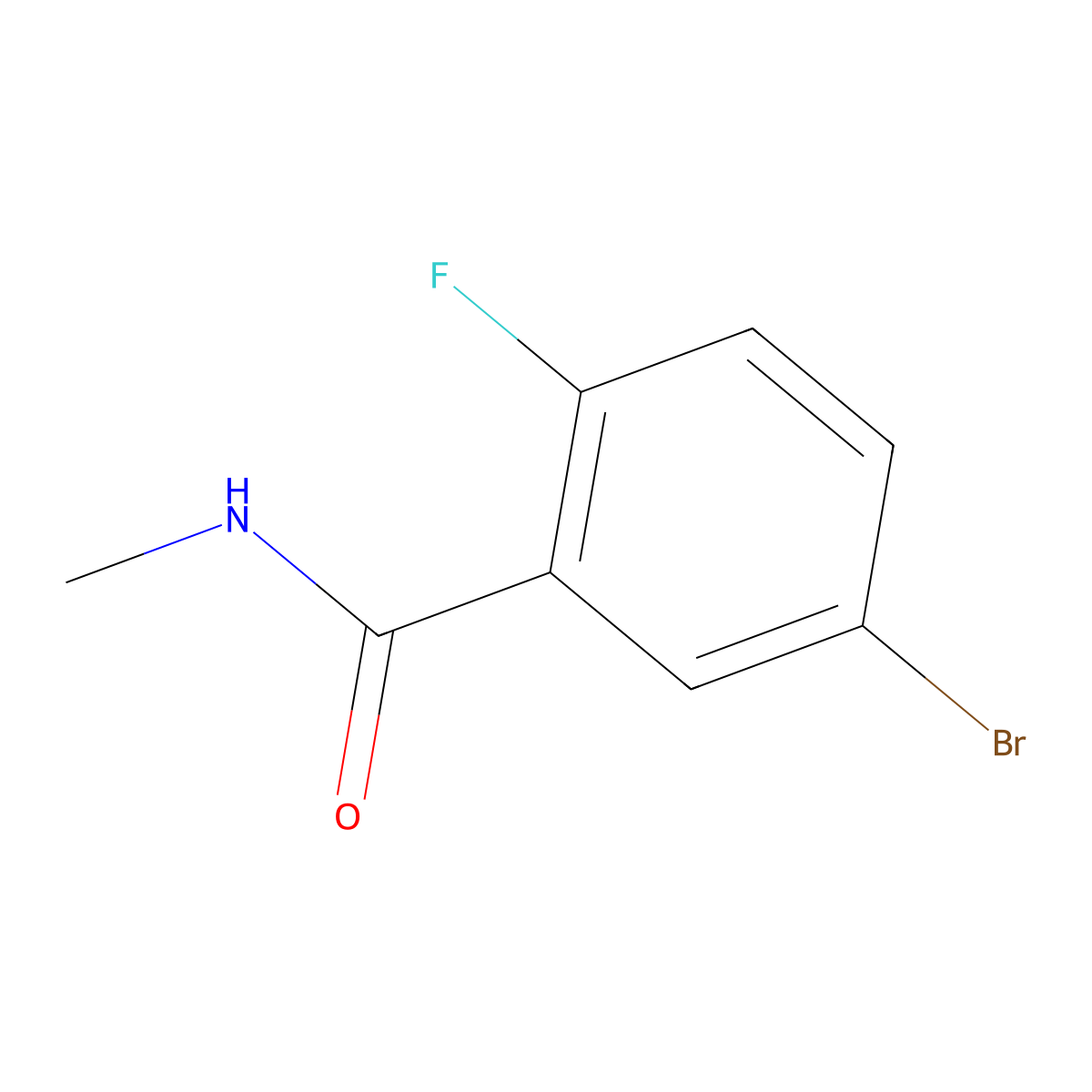 5-bromo-2-fluoro-N-methylbenzamide molecular structure, CAS 1016777-86-8