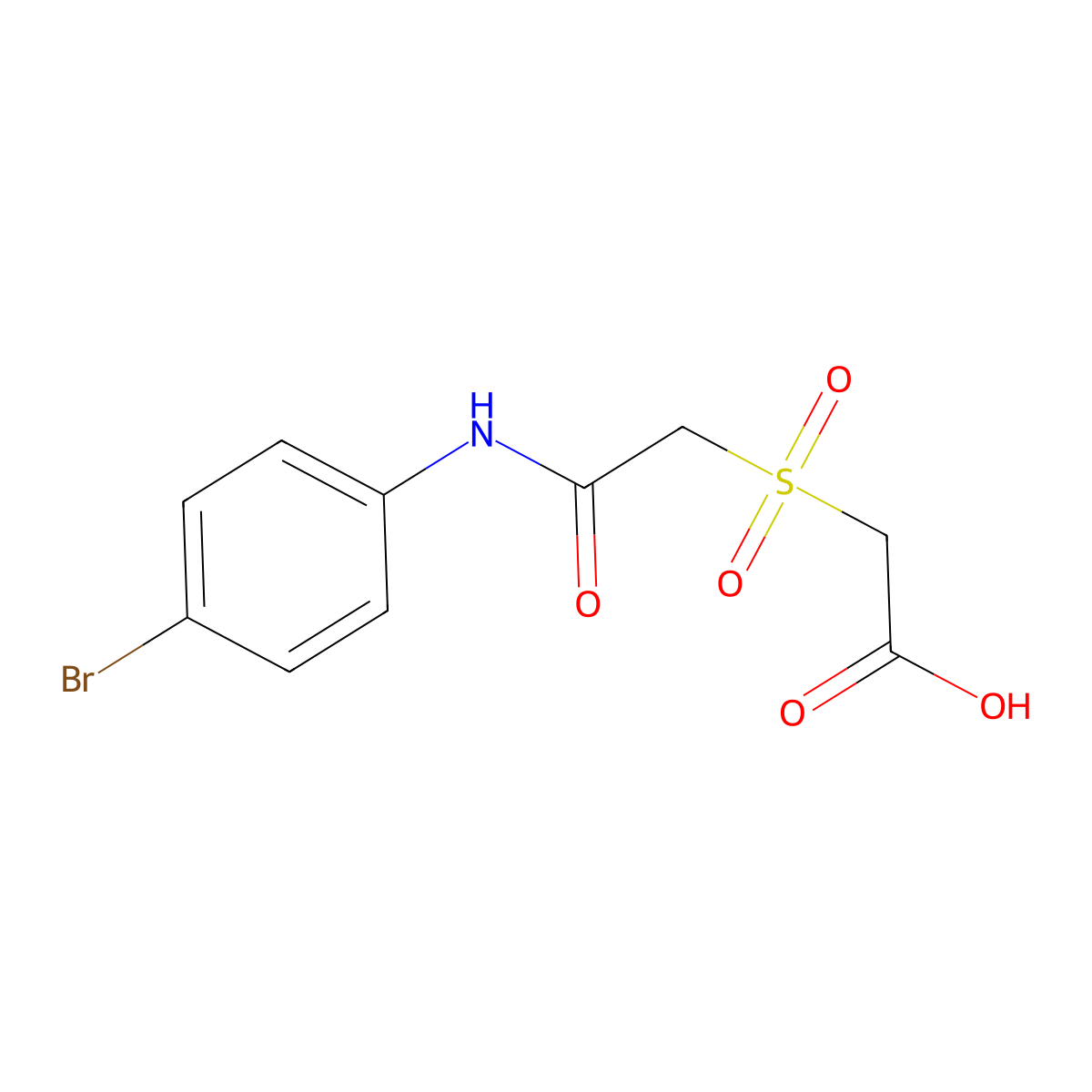 2-{[(4-Bromophenyl)carbamoyl]methanesulfonyl}acetic acid molecular structure, CAS 1016777-89-1