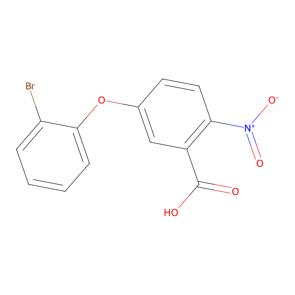 5-(2-Bromophenoxy)-2-nitrobenzoic acid molecular structure, CAS 1016778-22-5