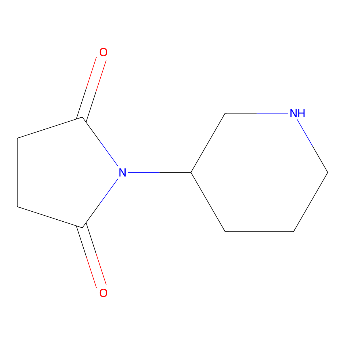 1-(Piperidin-3-YL)pyrrolidine-2,5-dione molecular structure, CAS 1016778-28-1