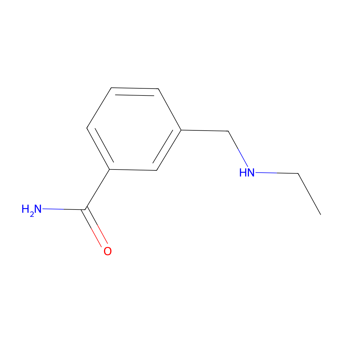 3-[(Ethylamino)methyl]benzamide molecular structure, CAS 1016779-69-3